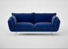 Allora 3 Seater Sofa Smart Luxe Velvet Azure / Stainless Steel