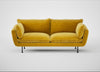 Allora 3 Seater Sofa Smart Luxe Velvet Canary / Black