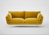 Allora 3 Seater Sofa Smart Luxe Velvet Canary / Brass
