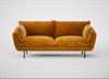 Allora 3 Seater Sofa Smart Luxe Velvet Cognac / Black