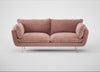 Allora 3 Seater Sofa Smart Luxe Velvet Dusky Pink / Stainless Steel
