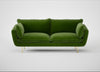 Allora 3 Seater Sofa Smart Luxe Velvet Grass / Brass