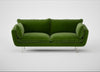 Allora 3 Seater Sofa Smart Luxe Velvet Grass / Stainless Steel