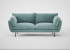 Allora 3 Seater Sofa Smart Luxe Velvet Mineral Blue / Black