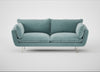 Allora 3 Seater Sofa Smart Luxe Velvet Mineral Blue / Stainless Steel