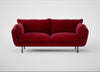 Allora 3 Seater Sofa Smart Luxe Velvet Mulberry / Black