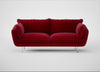 Allora 3 Seater Sofa Smart Luxe Velvet Mulberry / Stainless Steel