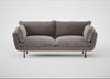 Allora 3 Seater Sofa Smart Luxe Velvet Mushroom / Black