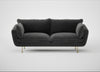 Allora 3 Seater Sofa Smart Luxe Velvet Nickel / Brass