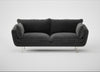 Allora 3 Seater Sofa Smart Luxe Velvet Nickel / Stainless Steel