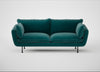 Allora 3 Seater Sofa Smart Luxe Velvet Ocean Green / Black