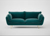Allora 3 Seater Sofa Smart Luxe Velvet Ocean Green / Brass