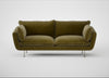 Allora 3 Seater Sofa Smart Luxe Velvet Peridot / Stainless Steel