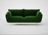 Allora 3 Seater Sofa Smart Velvet Forest / Stainless Steel
