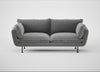 Allora 3 Seater Sofa Smart Velvet Mercury / Black