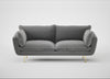 Allora 3 Seater Sofa Smart Velvet Mercury / Brass