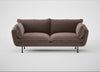 Allora 3 Seater Sofa Smart Velvet Mouse / Black