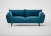 Allora 3 Seater Sofa Smart Velvet Ocean Blue / Black