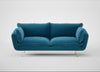 Allora 3 Seater Sofa Smart Velvet Ocean Blue / Brass