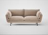 Allora 3 Seater Sofa Smart Velvet Pebble / Black