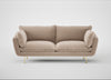 Allora 3 Seater Sofa Smart Velvet Pebble / Brass