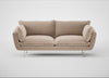 Allora 3 Seater Sofa Smart Velvet Pebble / Stainless Steel