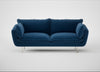Allora 3 Seater Sofa Cotton Velvet Petrol / Stainless Steel