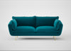 Allora 3 Seater Sofa Cotton Velvet Teal / Brass