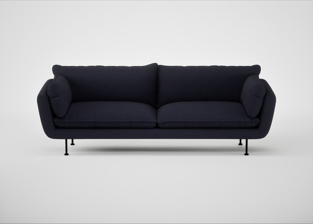 Allora 4 Seater Sofa Boucle Indigo / Black