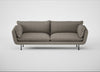 Allora 4 Seater Sofa Broad Weave Pebble / Black