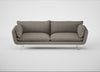 Allora 4 Seater Sofa Broad Weave Pebble / Stainless Steel
