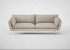Allora 4 Seater Sofa Broad Weave Putty / Brass