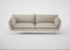 Allora 4 Seater Sofa Broad Weave Putty / Stainless Steel