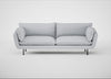Allora 4 Seater Sofa Broad Weave Tin / Black