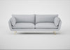 Allora 4 Seater Sofa Broad Weave Tin / Brass