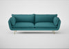 Allora 4 Seater Sofa Brushed Cotton Cadet / Brass