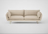 Allora 4 Seater Sofa Brushed Cotton Oat / Brass