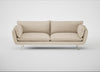 Allora 4 Seater Sofa Brushed Cotton Oat / Stainless Steel