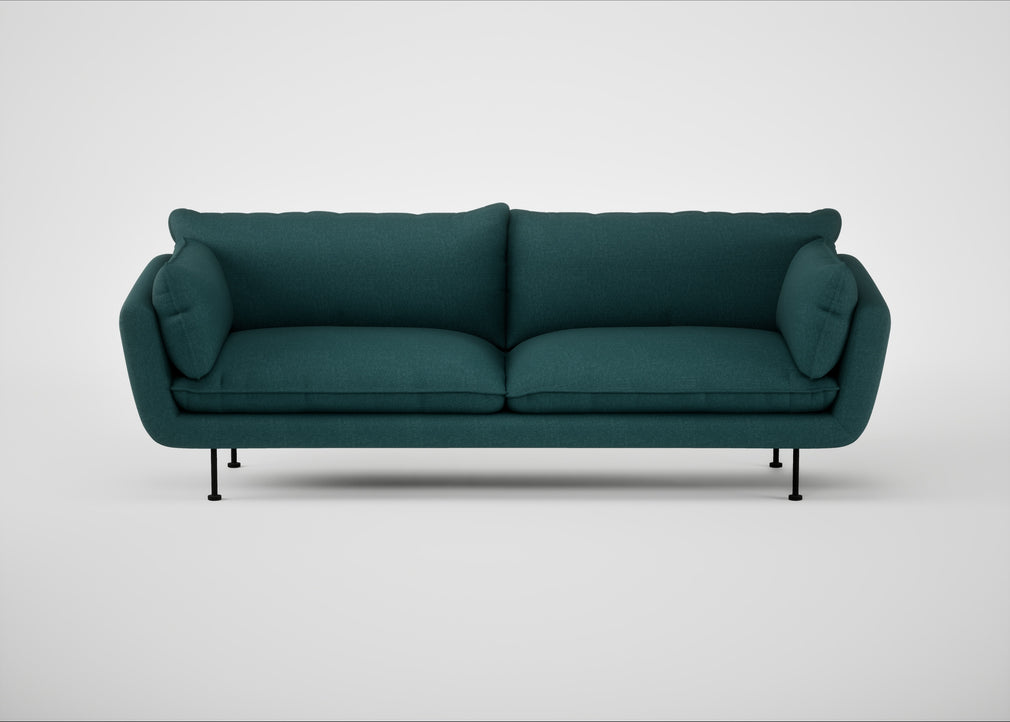 Allora 4 Seater Sofa Brushed Cotton Pine / Black