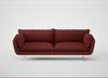 Allora 4 Seater Sofa Capelo Linen-Cotton Etruscan Red / Brass