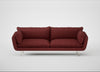 Allora 4 Seater Sofa Capelo Linen-Cotton Etruscan Red / Stainless Steel
