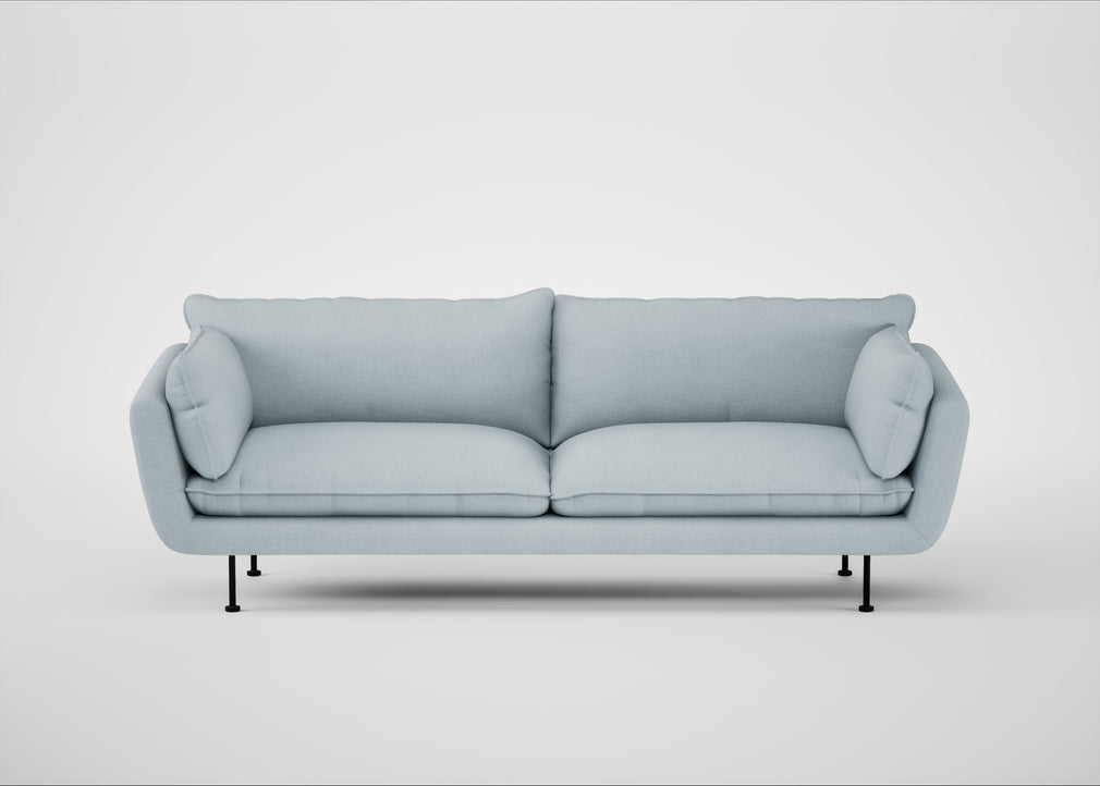 Allora 4 Seater Sofa Capelo Linen-Cotton Sea Shanty / Black