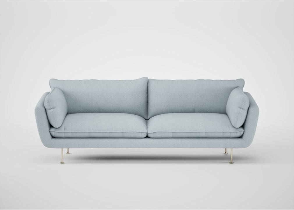 Allora 4 Seater Sofa Capelo Linen-Cotton Sea Shanty / Stainless Steel