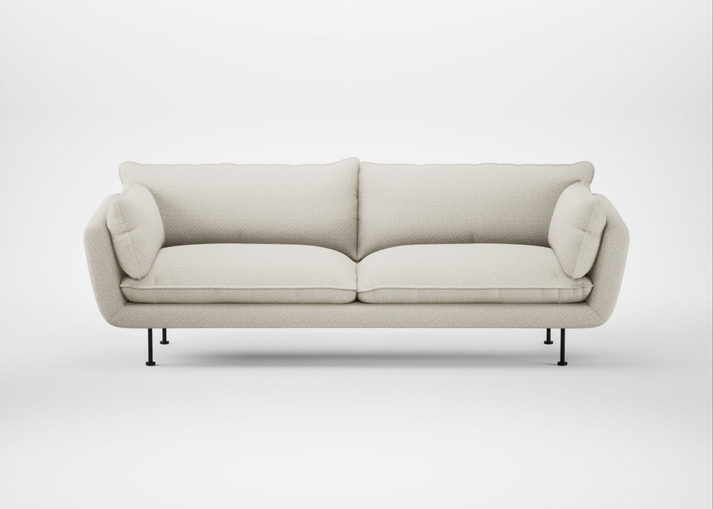 Allora 4 Seater Sofa Chunky Boucle Ecru / Black