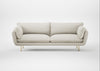 Allora 4 Seater Sofa Chunky Boucle Ecru / Brass