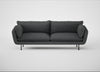 Allora 4 Seater Sofa Melton Wool Granite / Black