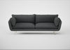 Allora 4 Seater Sofa Melton Wool Granite / Stainless Steel