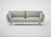 Allora 4 Seater Sofa Melton Wool Limestone / Black