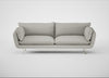 Allora 4 Seater Sofa Melton Wool Limestone / Stainless Steel