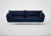 Allora 4 Seater Sofa Melton Wool New Navy / Brass